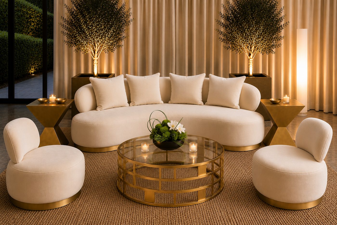 The Brushed Gold Collection — Sienna lounge setting