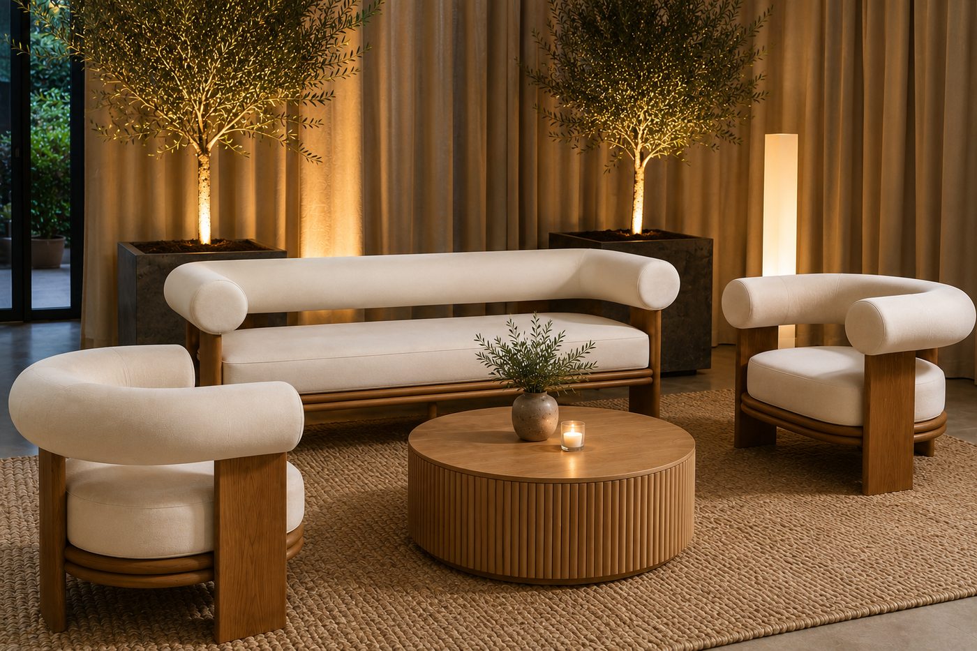 The Oak & Cane Collection — Oslo timber lounge setting
